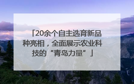 20余个自主选育新品种亮相，全面展示农业科技的“青岛力量”