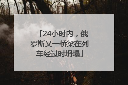 24小时内，俄罗斯又一桥梁在列车经过时坍塌