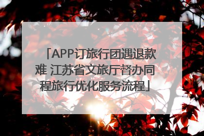 APP订旅行团遇退款难 江苏省文旅厅督办同程旅行优化服务流程
