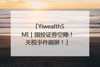 YiwealthSMI｜国投证券空降！关税事件刷屏！